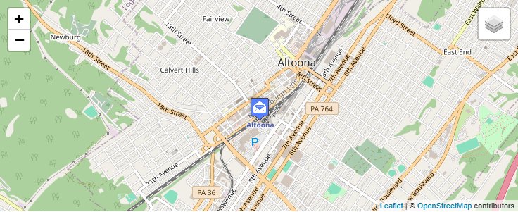 Map of ZIP Code 16603 in Altoona, PA — click to open interactive map