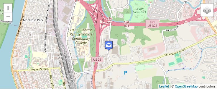 Map of ZIP Code 17106 in Harrisburg, PA — click to open interactive map