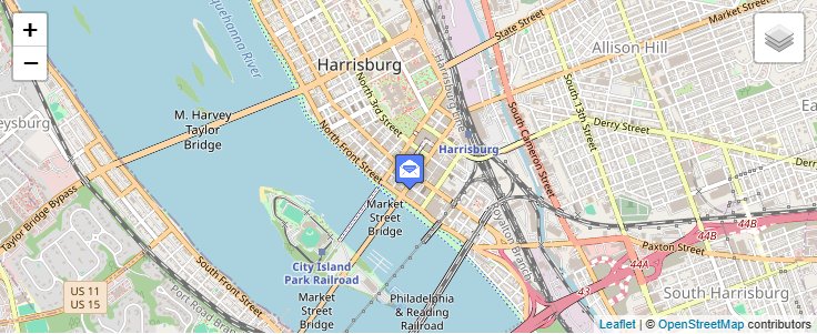 Map of ZIP Code 17129 in Harrisburg, PA — click to open interactive map