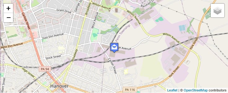 Map of ZIP Code 17334 in Hanover, PA — click to open interactive map