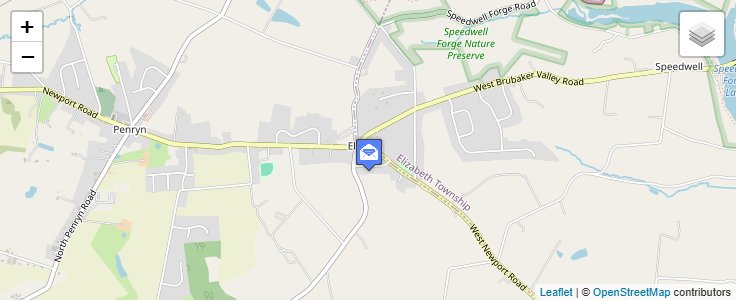 Map of ZIP Code 17521 in Elm, PA — click to open interactive map
