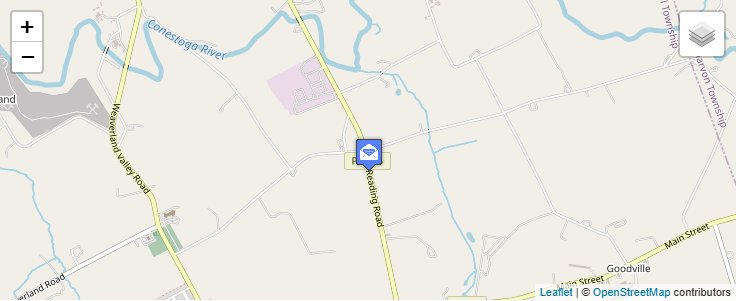 Map of ZIP Code 17528 in Goodville, PA — click to open interactive map