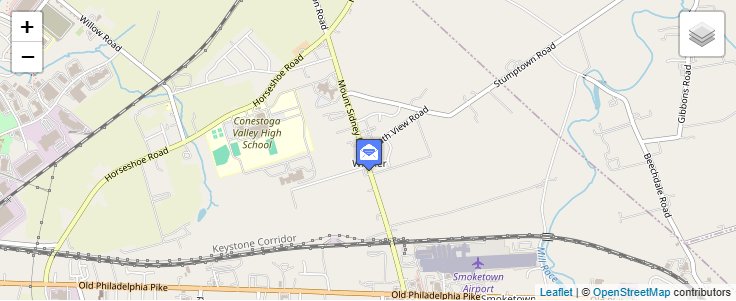 Map of ZIP Code 17585 in Witmer, PA — click to open interactive map