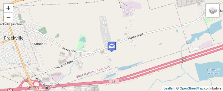 Map of ZIP Code 17932 in Frackville, PA — click to open interactive map