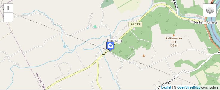 Map of ZIP Code 18039 in Durham, PA — click to open interactive map