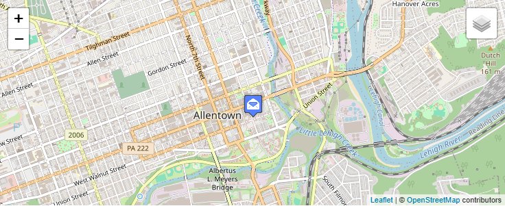 Map of ZIP Code 18105 in Allentown, PA — click to open interactive map