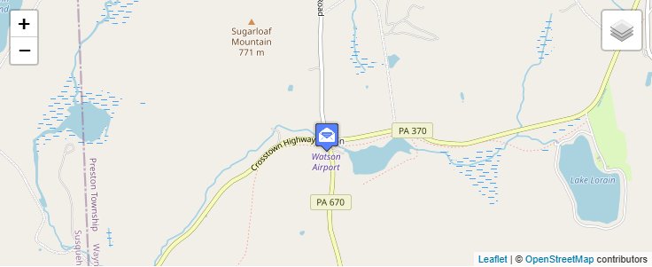 Map of ZIP Code 18449 in Orson, PA — click to open interactive map
