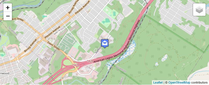 Map of ZIP Code 18577 in Scranton, PA — click to open interactive map