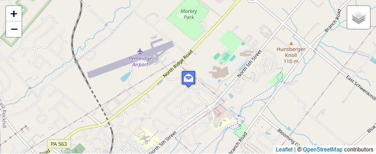 Map of ZIP Code 18911 in Blooming Glen, PA — click to open interactive map