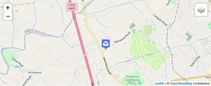 Map of ZIP Code 18918 in Earlington, PA — click to open interactive map