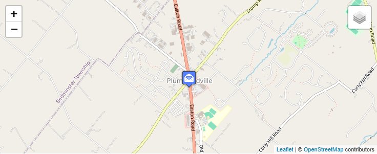 Map of ZIP Code 18949 in Plumsteadville, PA — click to open interactive map