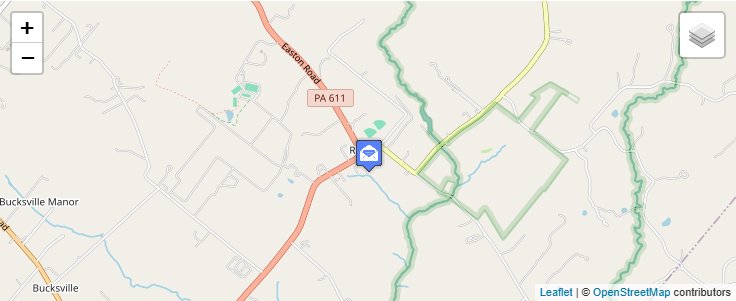 Map of ZIP Code 18953 in Revere, PA — click to open interactive map