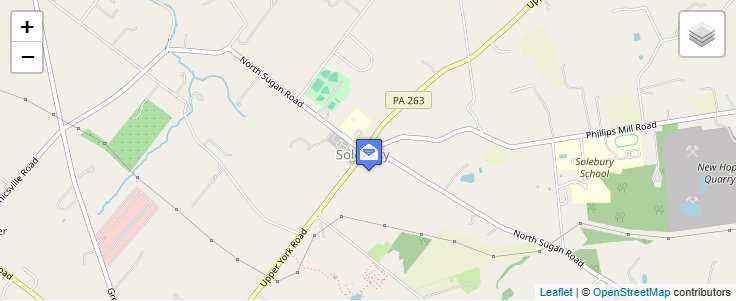 Map of ZIP Code 18963 in Solebury, PA — click to open interactive map