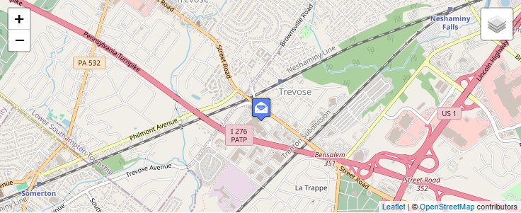 Map of ZIP Code 19048 in Fort Washington, PA — click to open interactive map