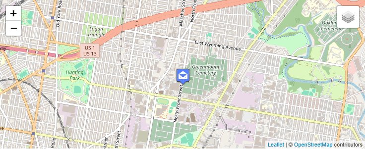 Map of ZIP Code 19160 in Philadelphia, PA — click to open interactive map