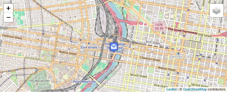 Map of ZIP Code 19161 in Philadelphia, PA — click to open interactive map