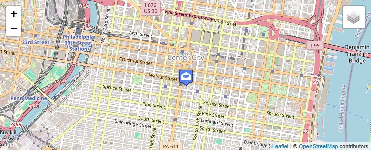 Map of ZIP Code 19171 in Philadelphia, PA — click to open interactive map