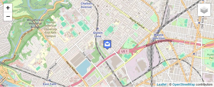 Map of ZIP Code 19179 in Philadelphia, PA — click to open interactive map