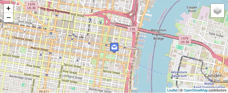 Map of ZIP Code 19183 in Philadelphia, PA — click to open interactive map