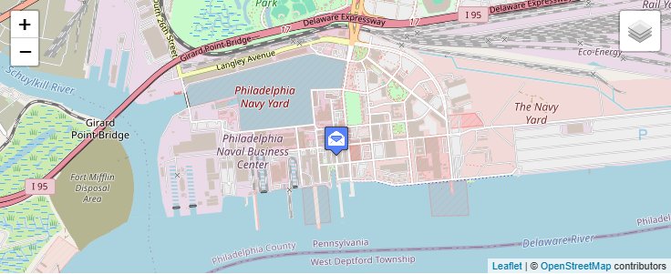 Map of ZIP Code 19185 in Philadelphia, PA — click to open interactive map