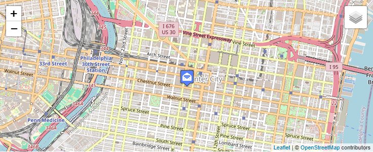 Map of ZIP Code 19187 in Philadelphia, PA — click to open interactive map