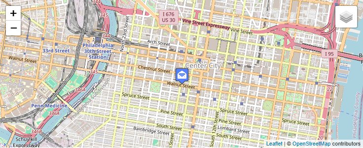 Map of ZIP Code 19192 in Philadelphia, PA — click to open interactive map