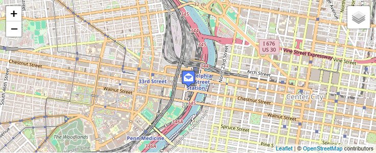 Map of ZIP Code 19195 in Philadelphia, PA — click to open interactive map