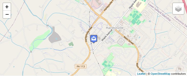 Map of ZIP Code 19451 in Mainland, PA — click to open interactive map