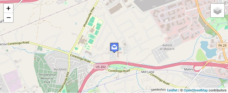 Map of ZIP Code 19493 in Valley Forge, PA — click to open interactive map