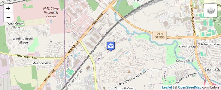 Map of ZIP Code 19712 in Newark, DE — click to open interactive map