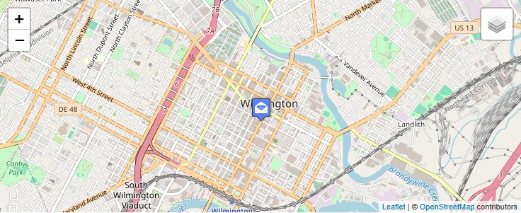 Map of ZIP Code 19898 in Wilmington, DE — click to open interactive map