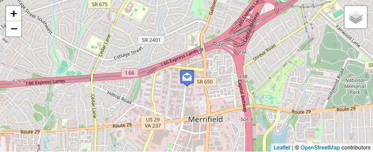 Map of ZIP Code 20070 in Washington, VA — click to open interactive map