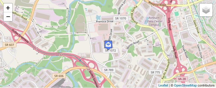 Map of ZIP Code 20104 in Dulles, VA — click to open interactive map