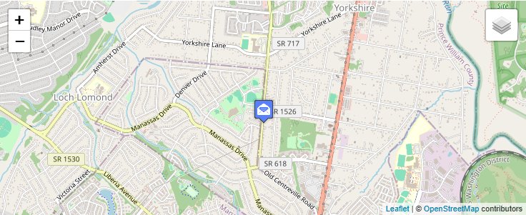 Map of ZIP Code 20113 in Manassas, VA — click to open interactive map
