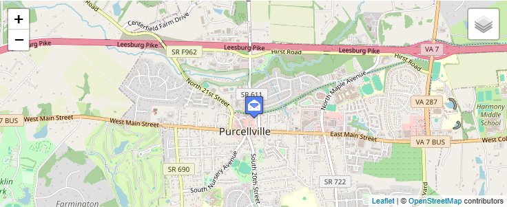 Map of ZIP Code 20134 in Purcellville, VA — click to open interactive map