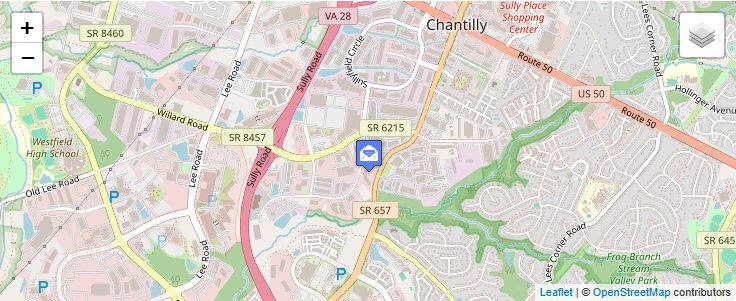 Map of ZIP Code 20153 in Chantilly, VA — click to open interactive map