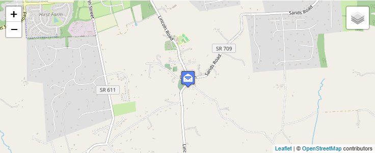 Map of ZIP Code 20160 in Lincoln, VA — click to open interactive map