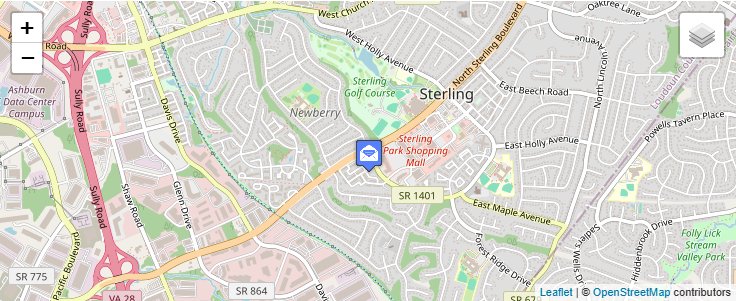 Map of ZIP Code 20167 in Sterling, VA — click to open interactive map