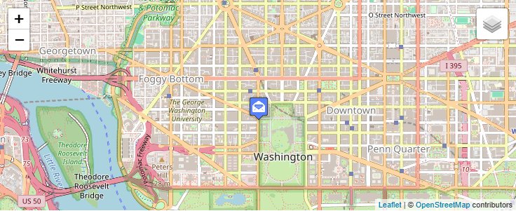Map of ZIP Code 20555 in Washington, DC — click to open interactive map