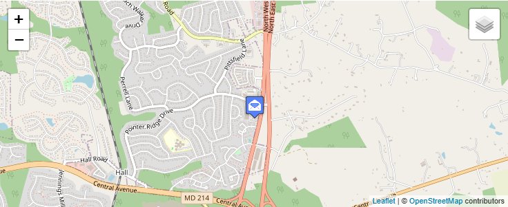 Map of ZIP Code 20717 in Bowie, MD — click to open interactive map