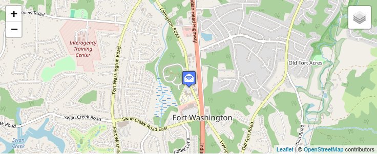 Map of ZIP Code 20749 in Fort Washington, MD — click to open interactive map