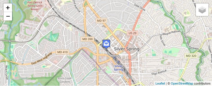Map of ZIP Code 20997 in Silver Spring, MD — click to open interactive map