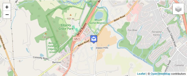 Map of ZIP Code 21018 in Benson, MD — click to open interactive map