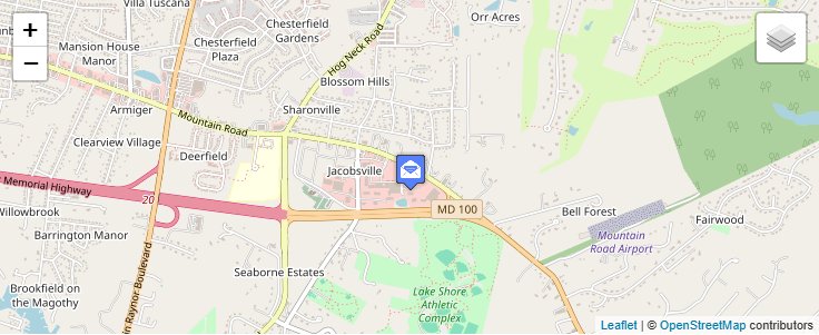 Map of ZIP Code 21123 in Pasadena, MD — click to open interactive map