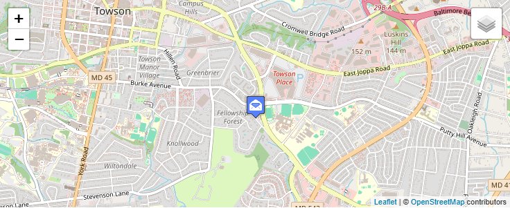 Map of ZIP Code 21139 in Riderwood, MD — click to open interactive map