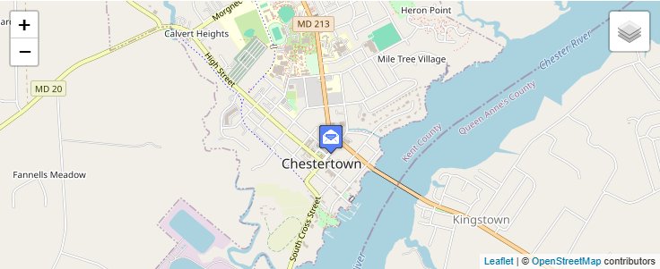 Map of ZIP Code 21690 in Chestertown, MD — click to open interactive map