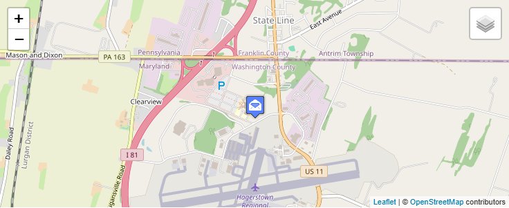 Map of ZIP Code 21747 in Hagerstown, MD — click to open interactive map