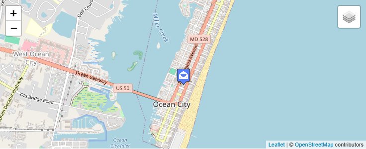 Map of ZIP Code 21843 in Ocean City, MD — click to open interactive map