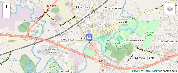 Map of ZIP Code 21922 in Elkton, MD — click to open interactive map