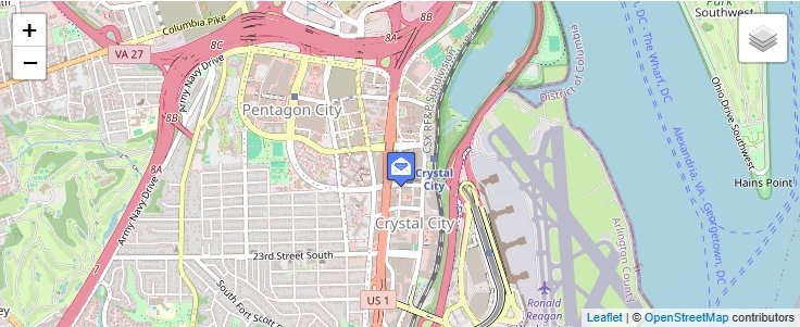 Map of ZIP Code 22215 in Arlington, VA — click to open interactive map